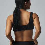 Top África Negro satinado reversible a mate