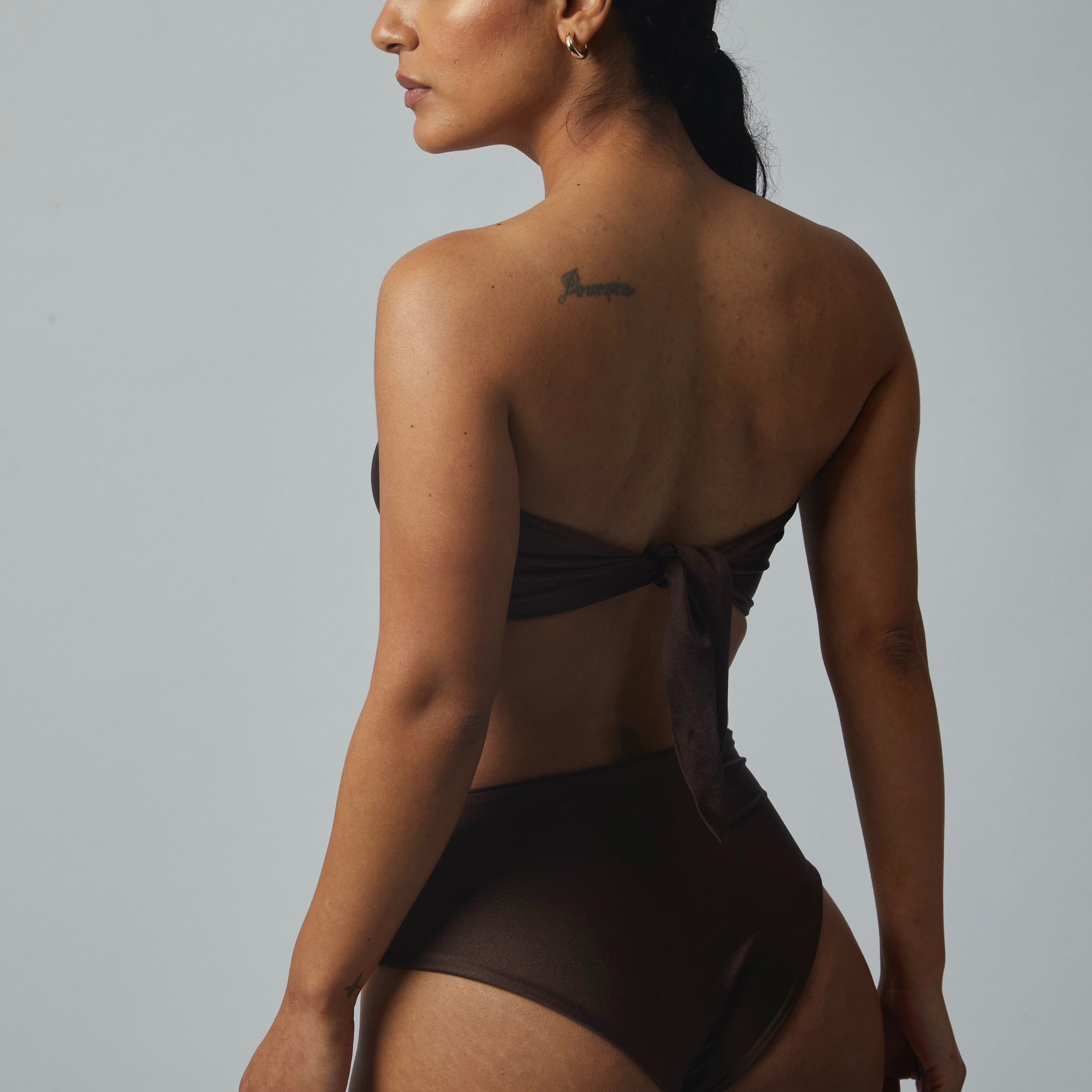 Bottom Filomena Marrón satinado