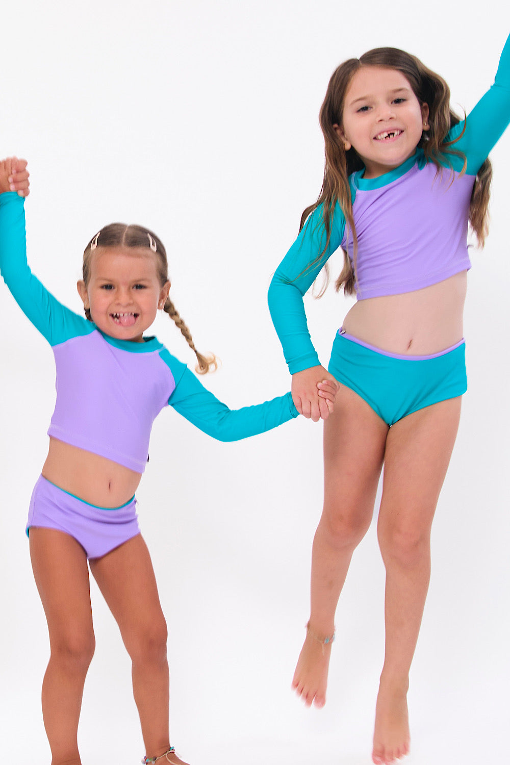 Conjunto Cadiz Niñas Jade y morado