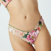 Bottom Gaviotas Flores rosadas reversible a verde olivo