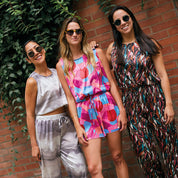 Short Portugal Fucsia Print