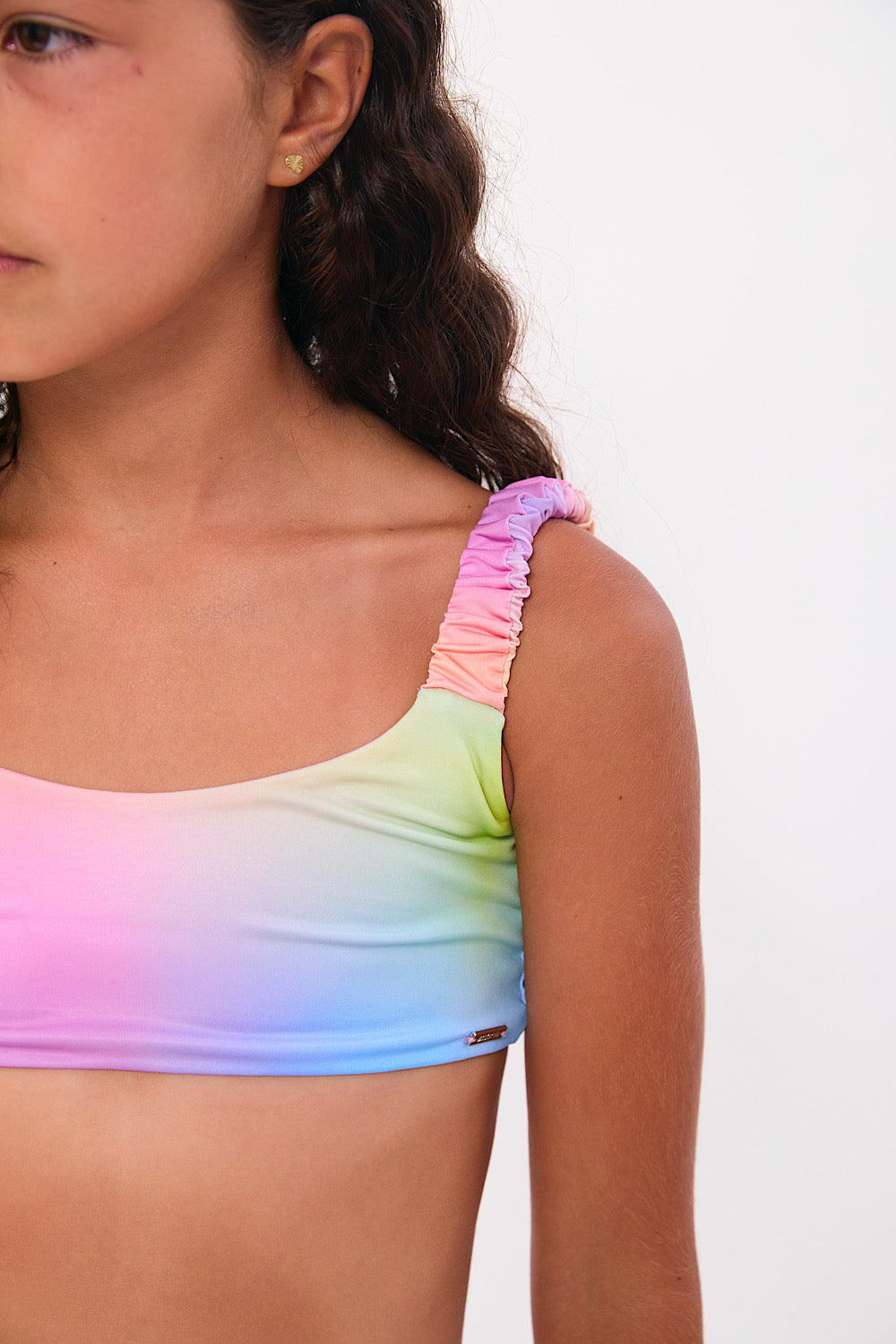 Top Brisas teens arcoiris print