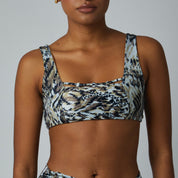 Top África Pitón reversible a canela