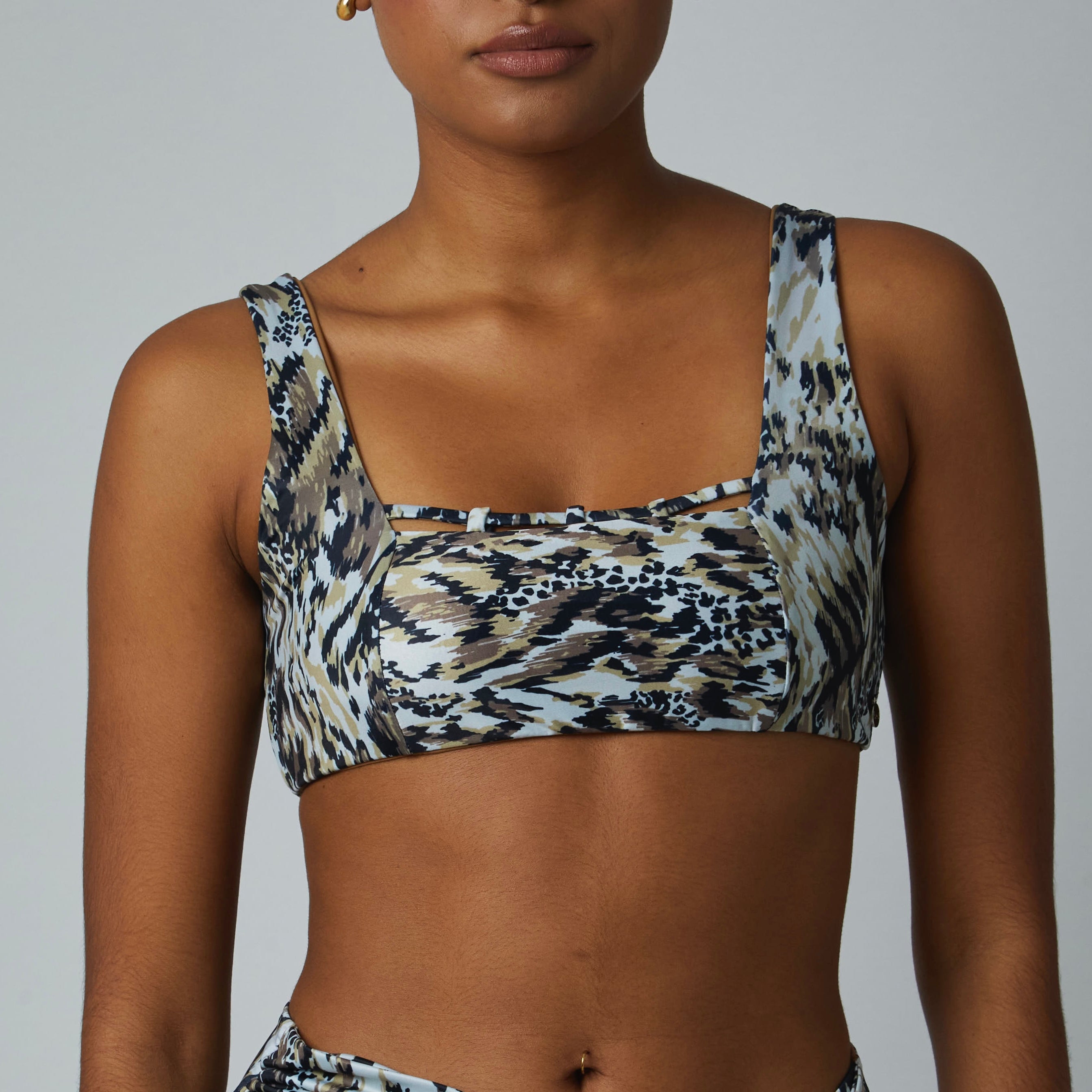 Top África Pitón reversible a canela