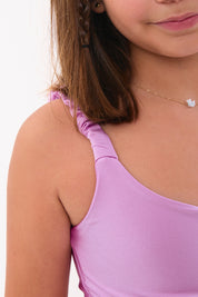 Top Brisas teens lila satinado