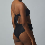 Top Olivia Negro satinado reversible a mate