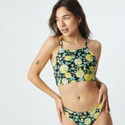 Top Sicilia Girasoles reversible a negro