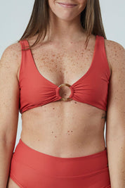 Top Cabo Lacre reversible a satinado