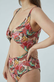 Entera Cabo Hojas reversible a verde militar