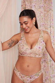 Top Canarias Rosas mesh