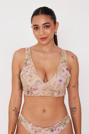 Top Canarias Rosas mesh