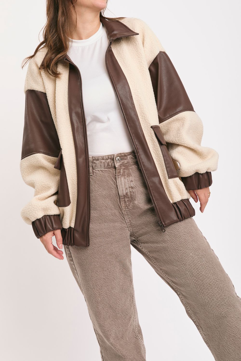 Casaca Sevilla Ivory con marrón