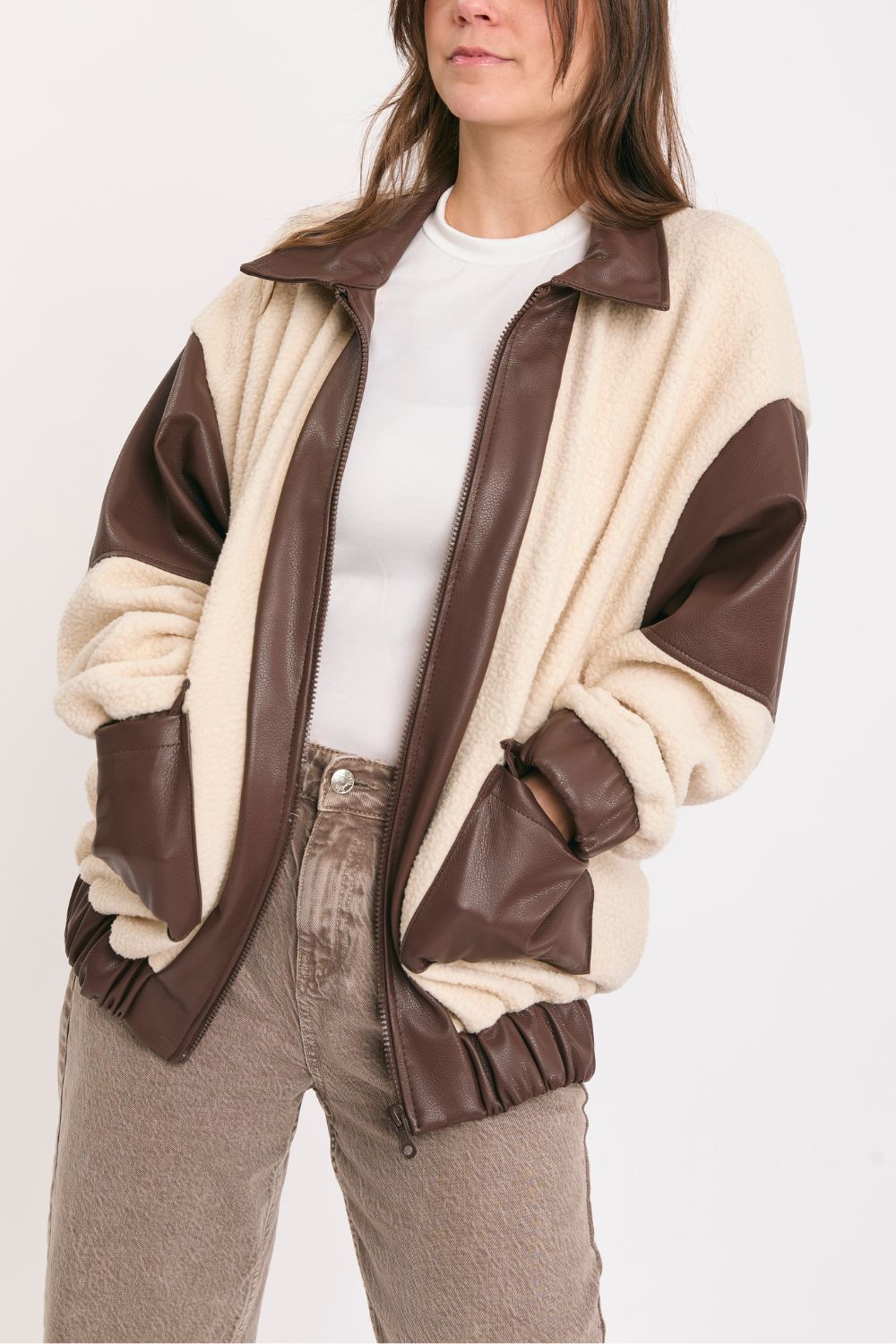 Casaca Sevilla Ivory con marrón