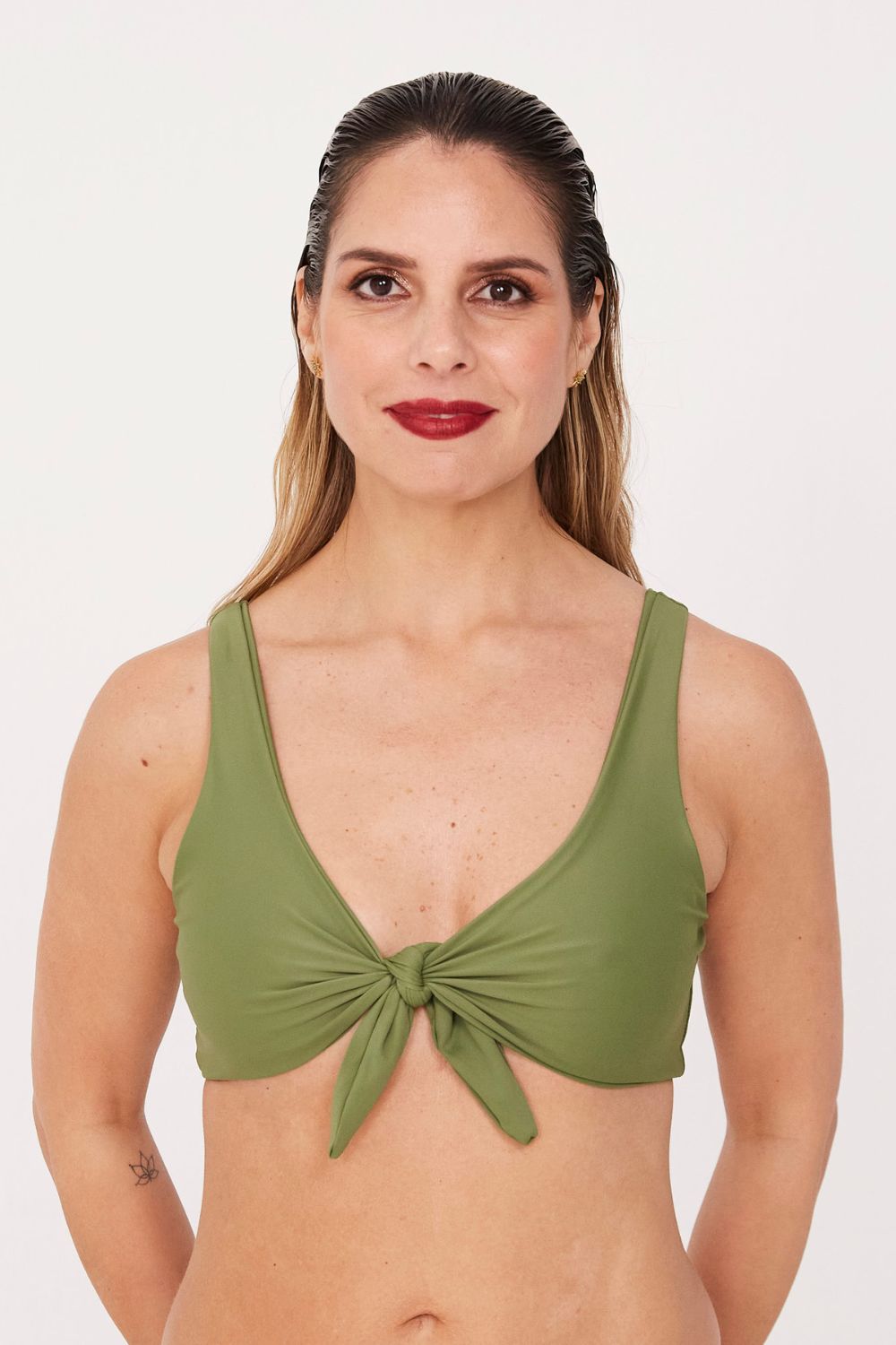 Top señoritas Verde olivo