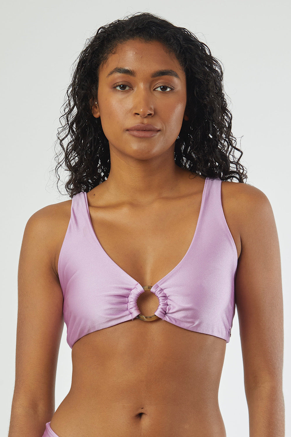 Top Cabo Lila Satinado