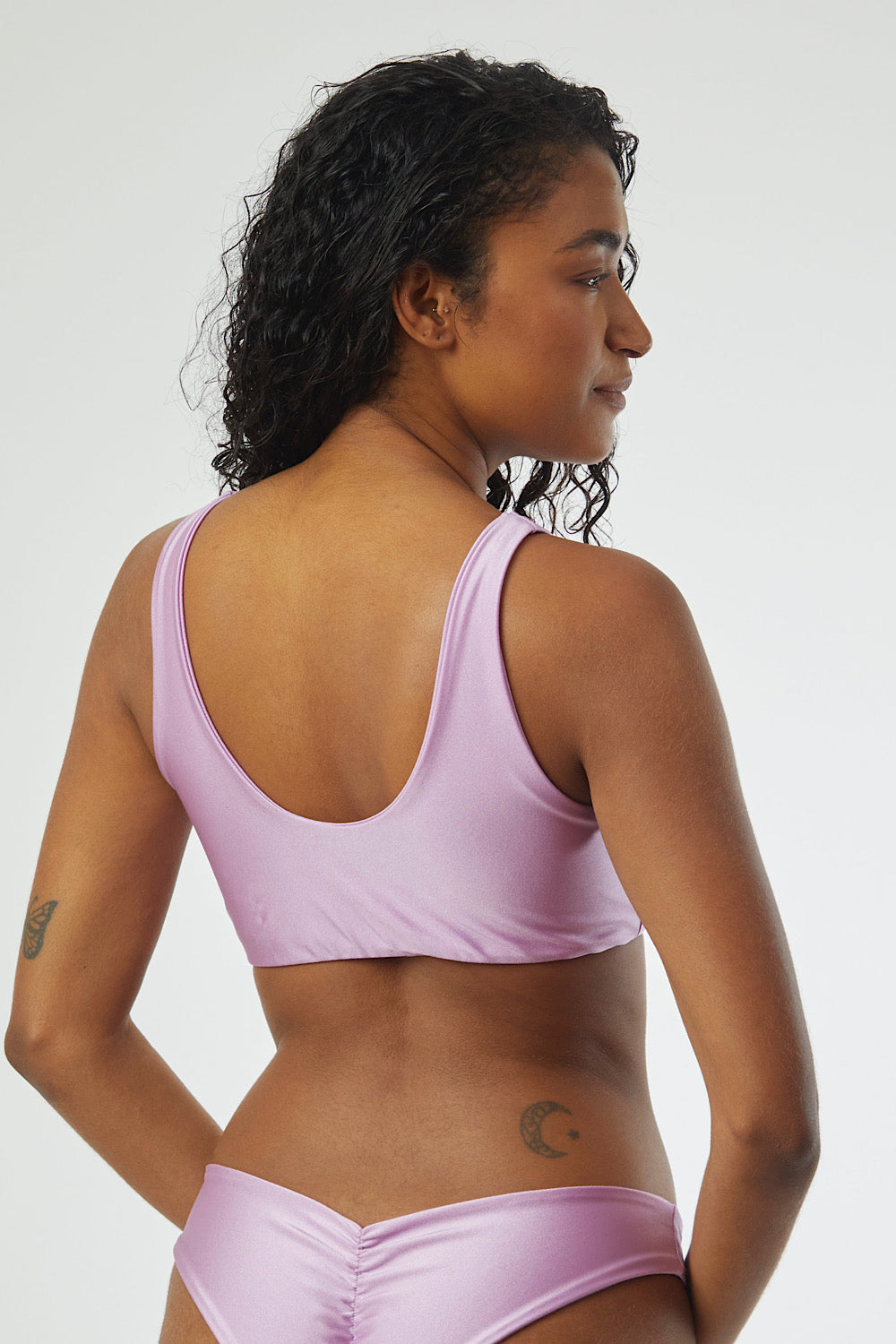 Top Cabo Lila Satinado