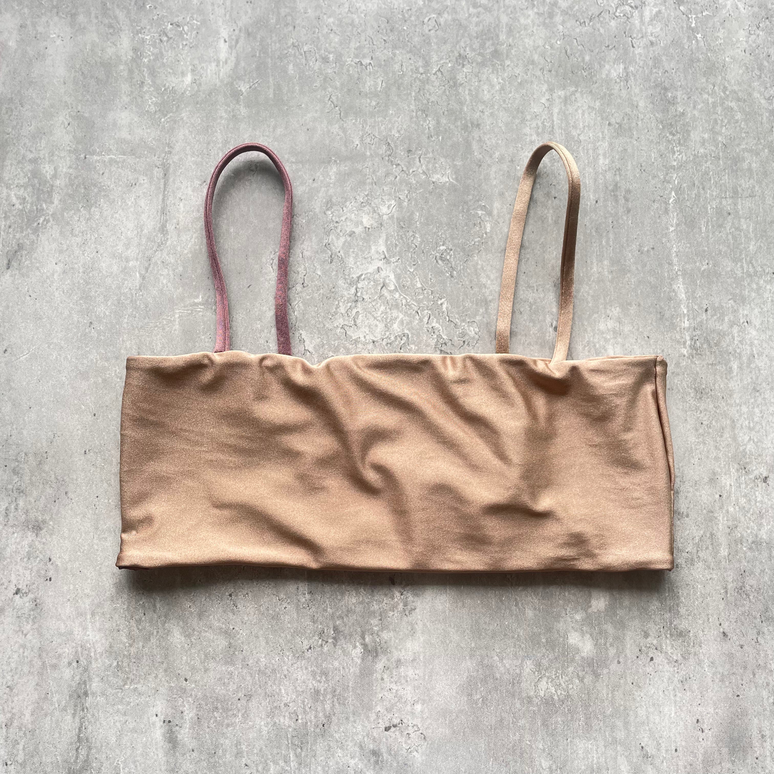 Top Waikiki Geométrico tierra satinado