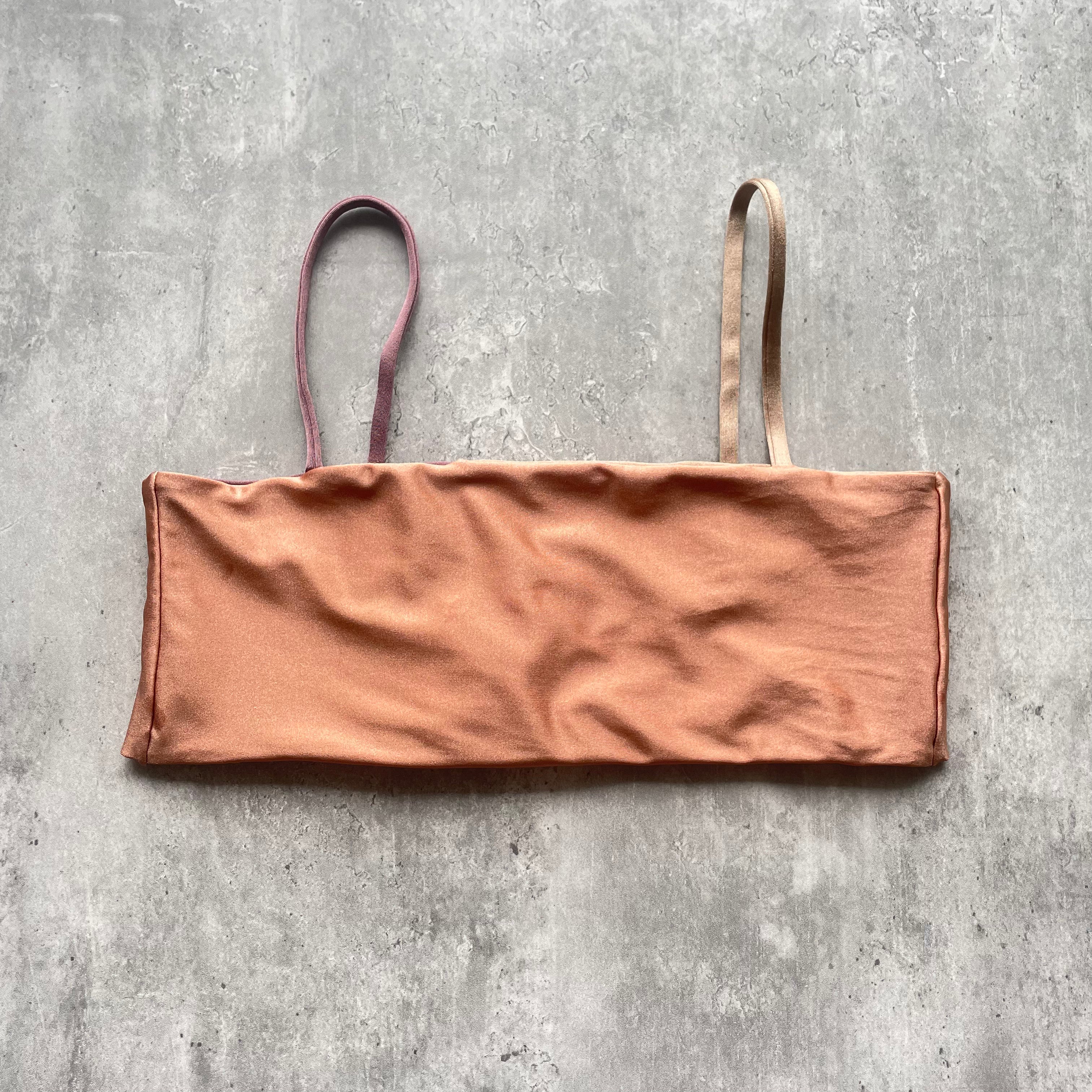 Top Waikiki Geométrico tierra satinado