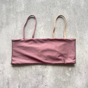 Top Waikiki Geométrico tierra satinado