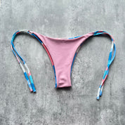 Bottom Totoritas Celeste print reversible a palo rosa