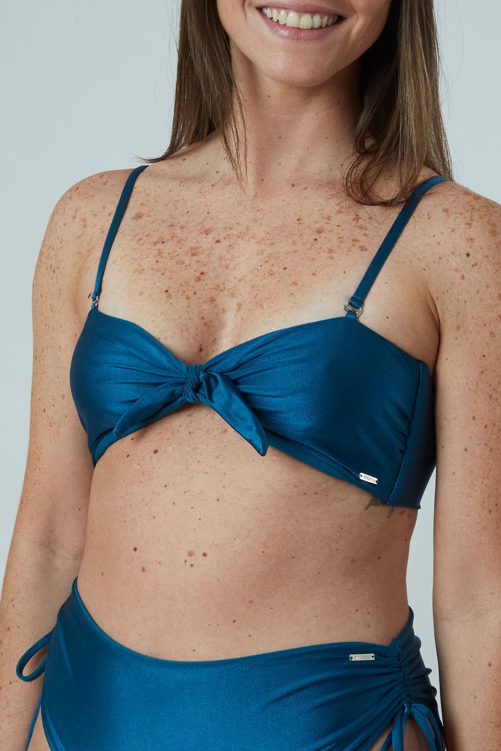 Top Waikiki Peacock satinado