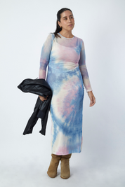 Vestido Viña Batik Pastel print