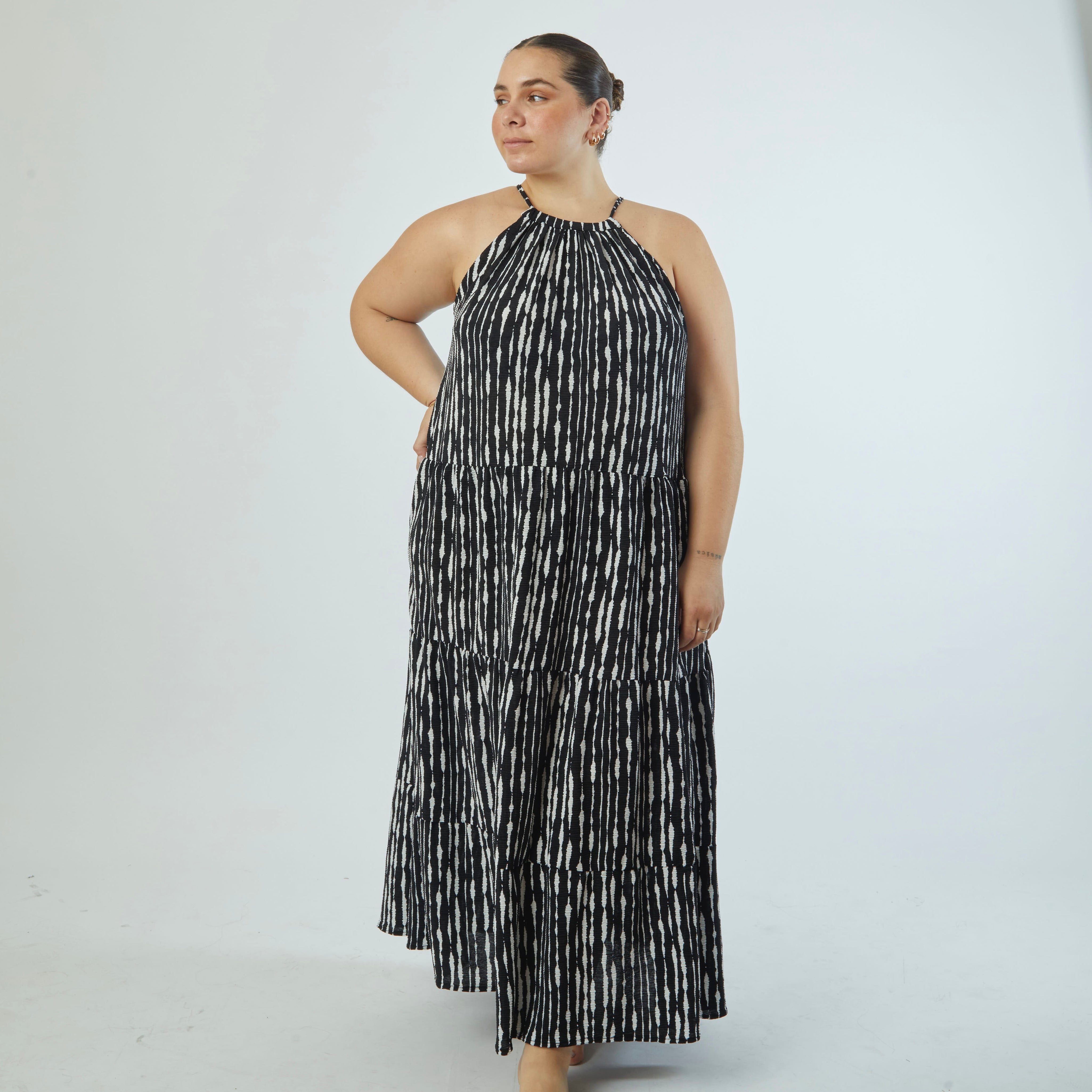 Vestido Milos Negro Print