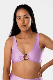 Top Cabo Lila Satinado