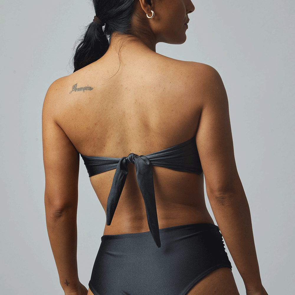 Top Oliva Gris satinado reversible a mate