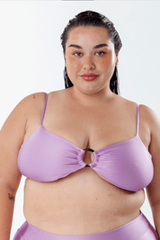 Top Creta Lila Satinado