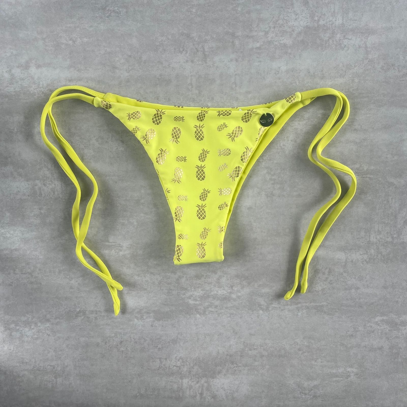Bottom Totoritas amarillo piñas reversible
