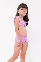 Conjunto Tahíti lila satinado