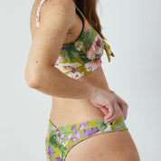 Bottom Cocos flores verdes reversible a verde militar oscuro