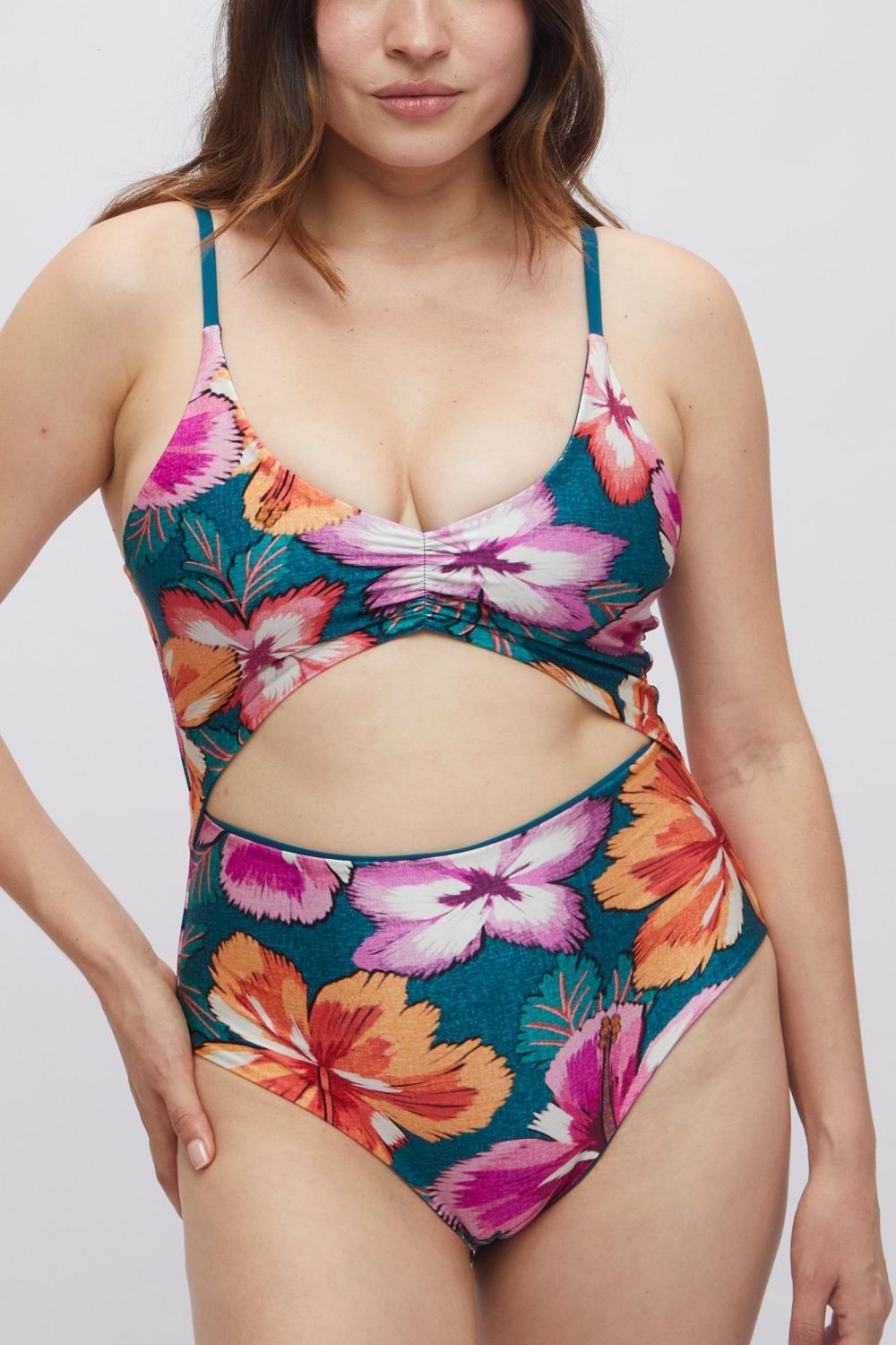Entera Mira Mar Maxi flores reversible a peacock