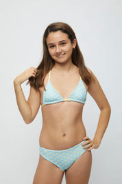 Bottom Gaviotas Teens Lunares Celeste reversible a amarillo pastel