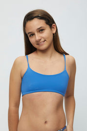 Top Vichayito Teens Mariposa Amazónica reversible a azul claro