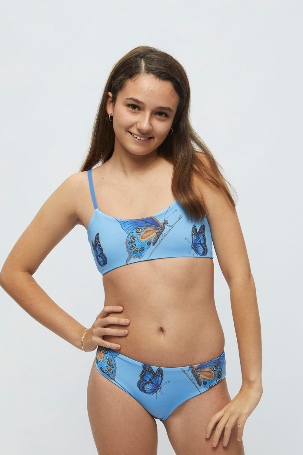 Bottom Gaviotas Teens Mariposa Amazónica reversible a azul claro