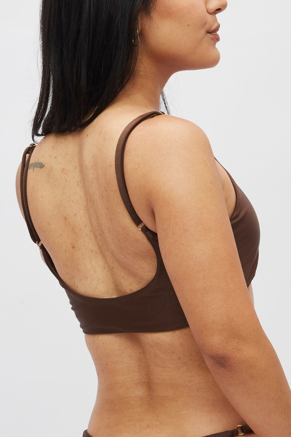 Top Vichayito Marrón satinado