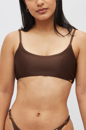 Top Vichayito Marrón satinado