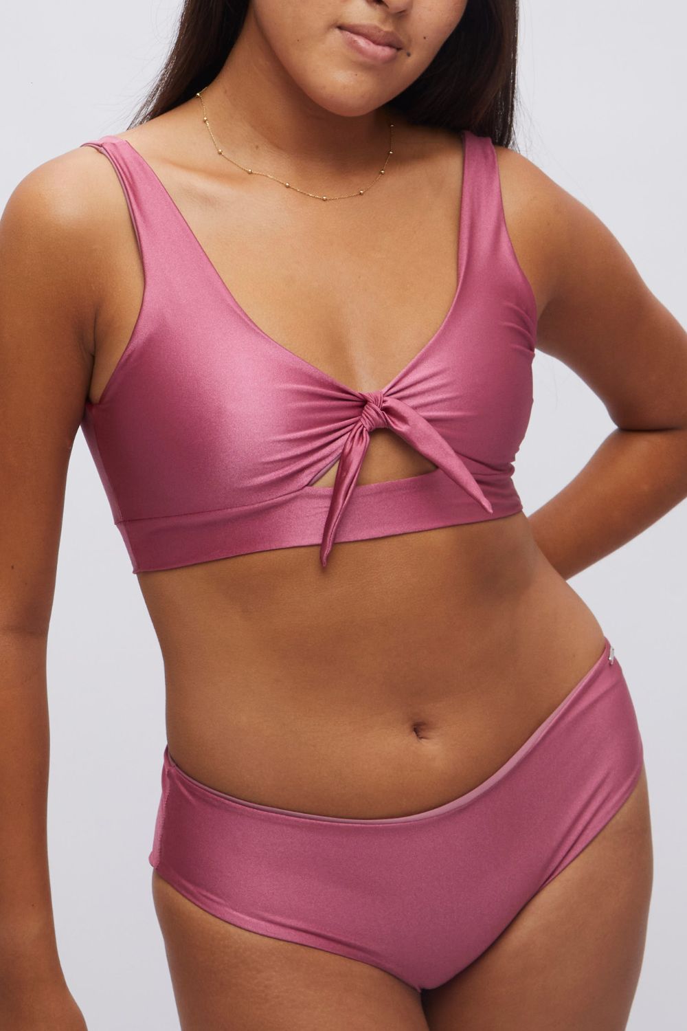Top Bujama Uvo satinado reversible a malva