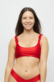 Top Brisas Rojo satinado reversible a mate