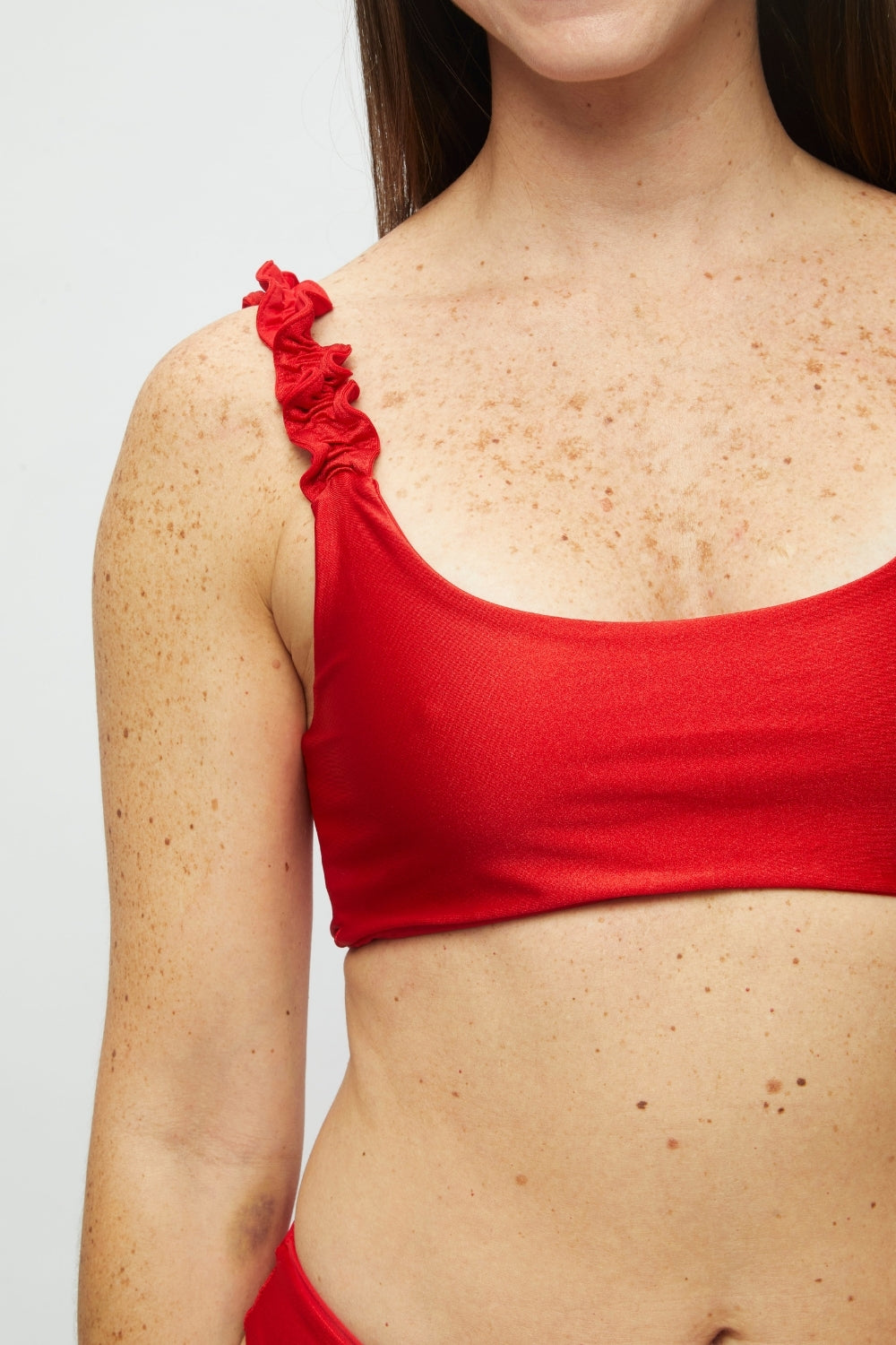 Top Brisas Rojo satinado reversible a mate