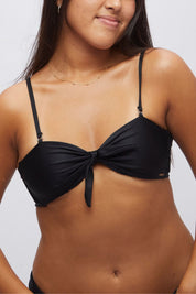 Top Waikiki Negro satinado reversible a mate