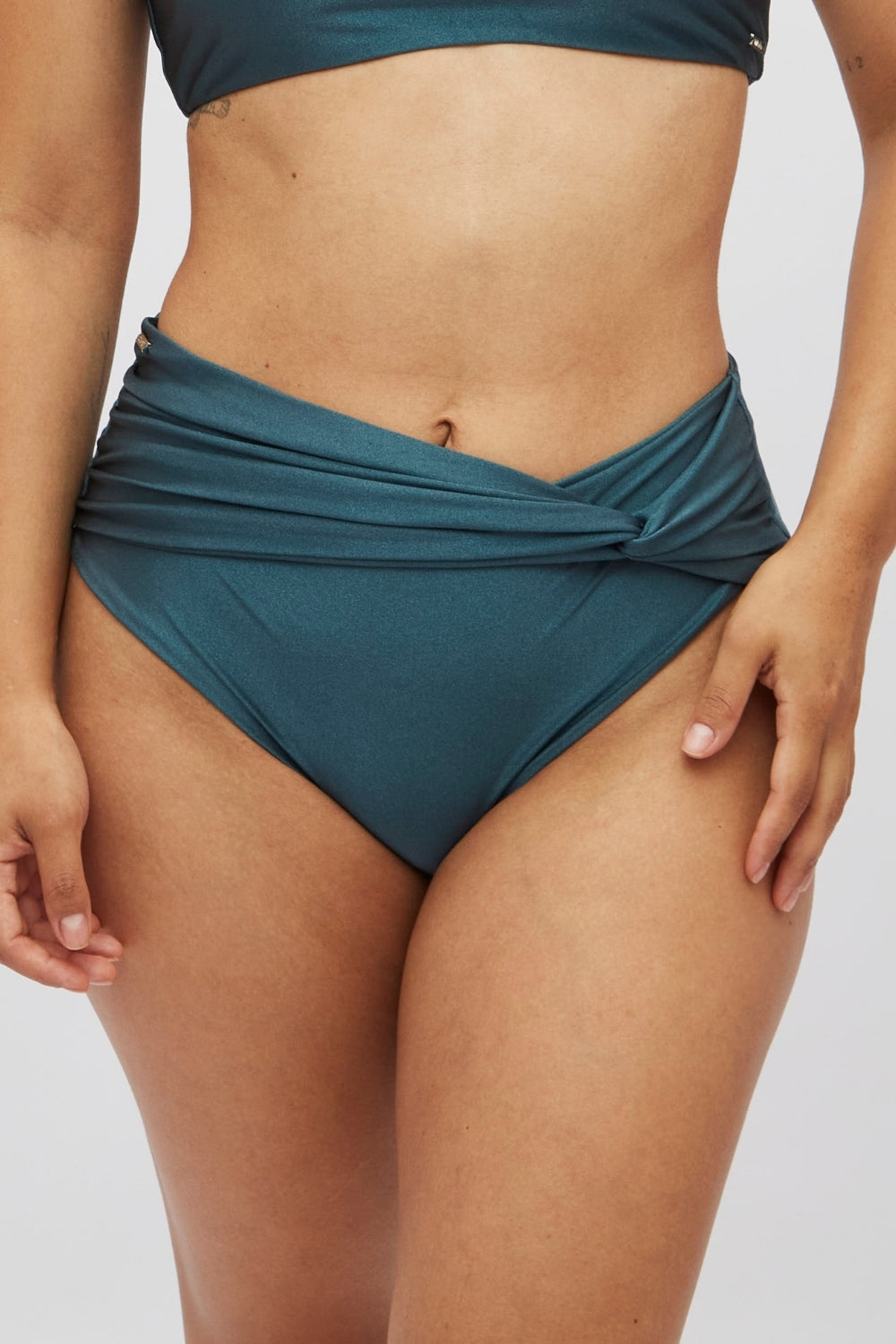 Bottom Filomena Verde oscuro satinado