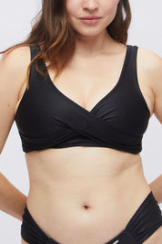 Top Saona Negro satinado reversible a mate