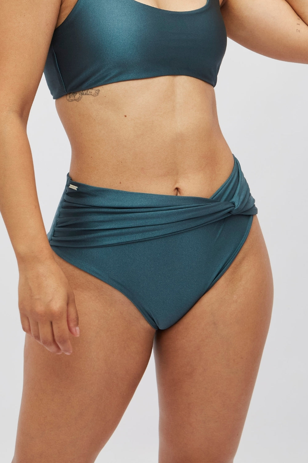 Bottom Filomena Verde oscuro satinado