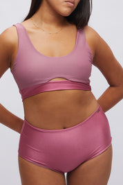 Bottom Paracas Uvo satinado reversible a malva
