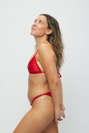 Top Gramas Rojo satinado reversible a mate