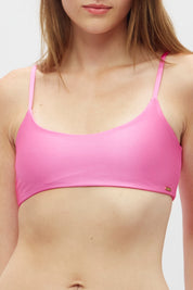 Top Vichayito Chicle satinado reversible a mate