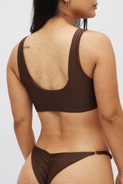 Top Señoritas Marrón satinado reversible a mate